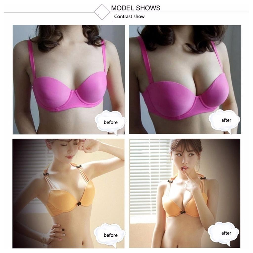 Push Up Bra Silicone - Wiederverwendbare Silikon-Brustvergrößerungseinsätze, leichte BH-Einlagen, Push-up-Effekt für